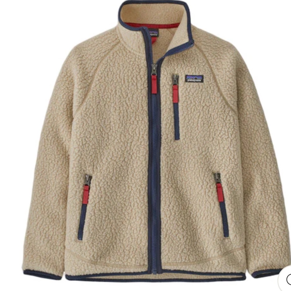 Sold**Patagonia Men’s Retro Fleece Jacket with Red Accents